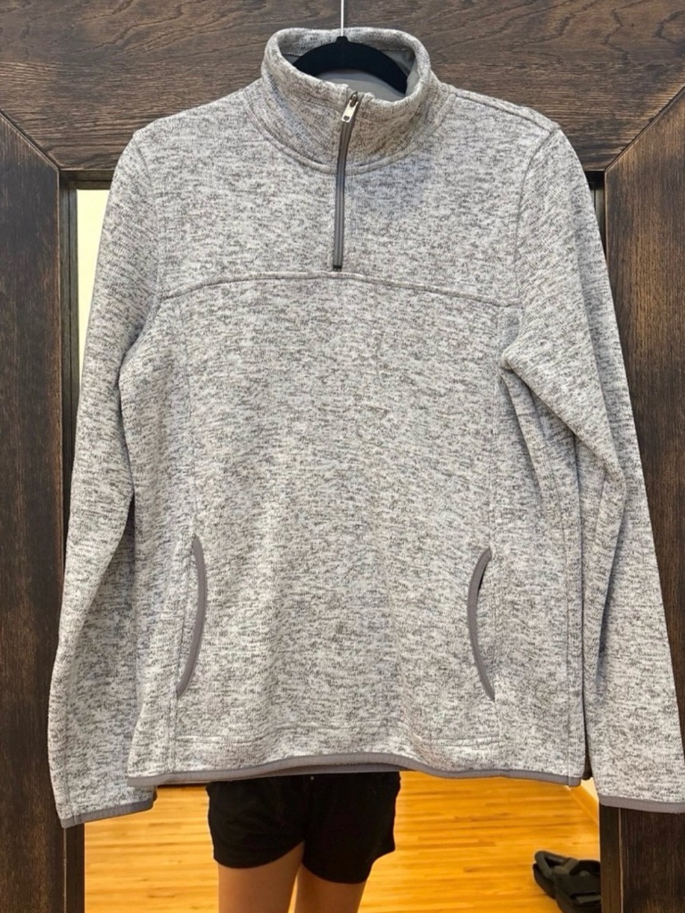 Thread & Supply Heather Gray Quarter-Zip Pullover
